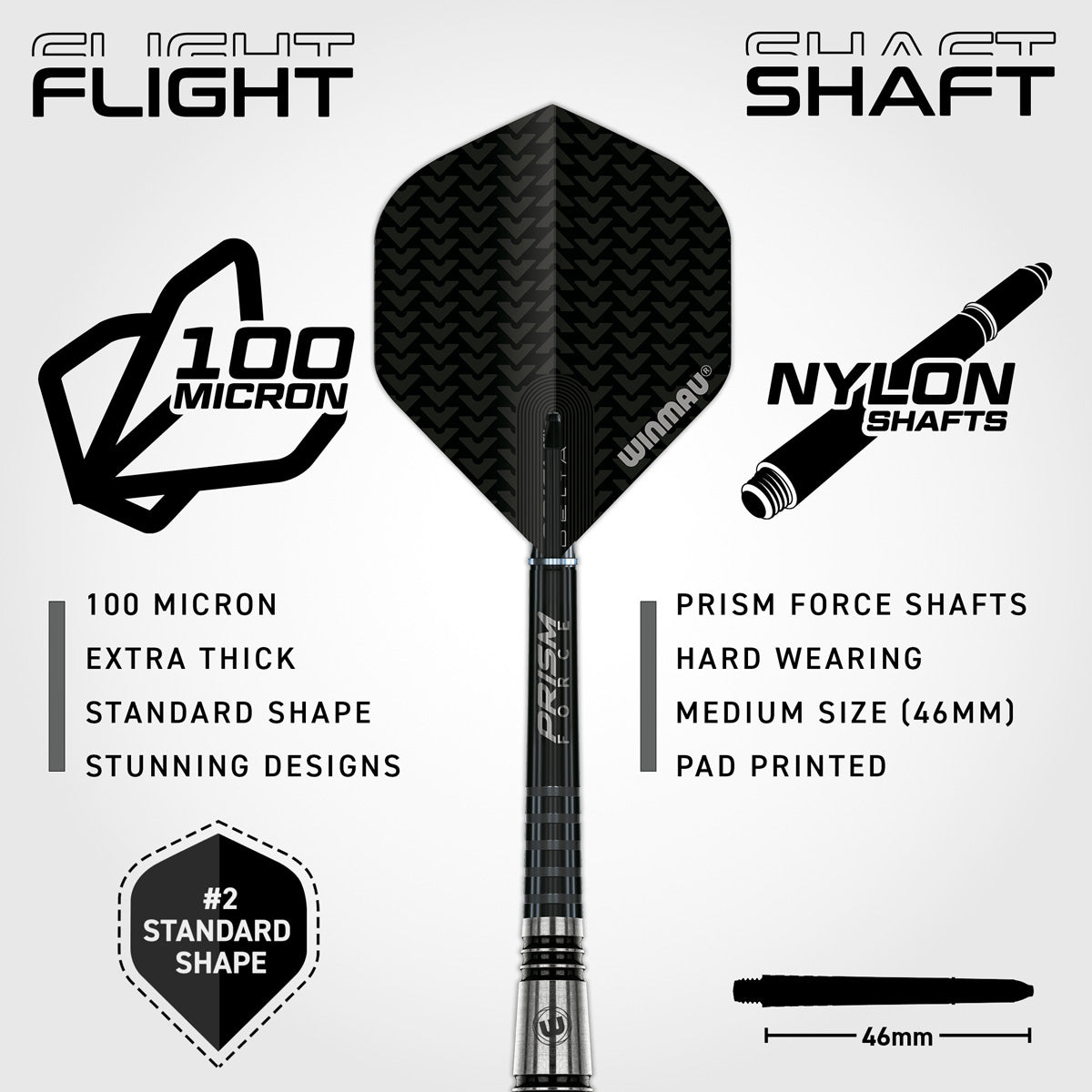 Winmau Blackout 90% Tungsten Steel Tip Darts - Bomb Barrel