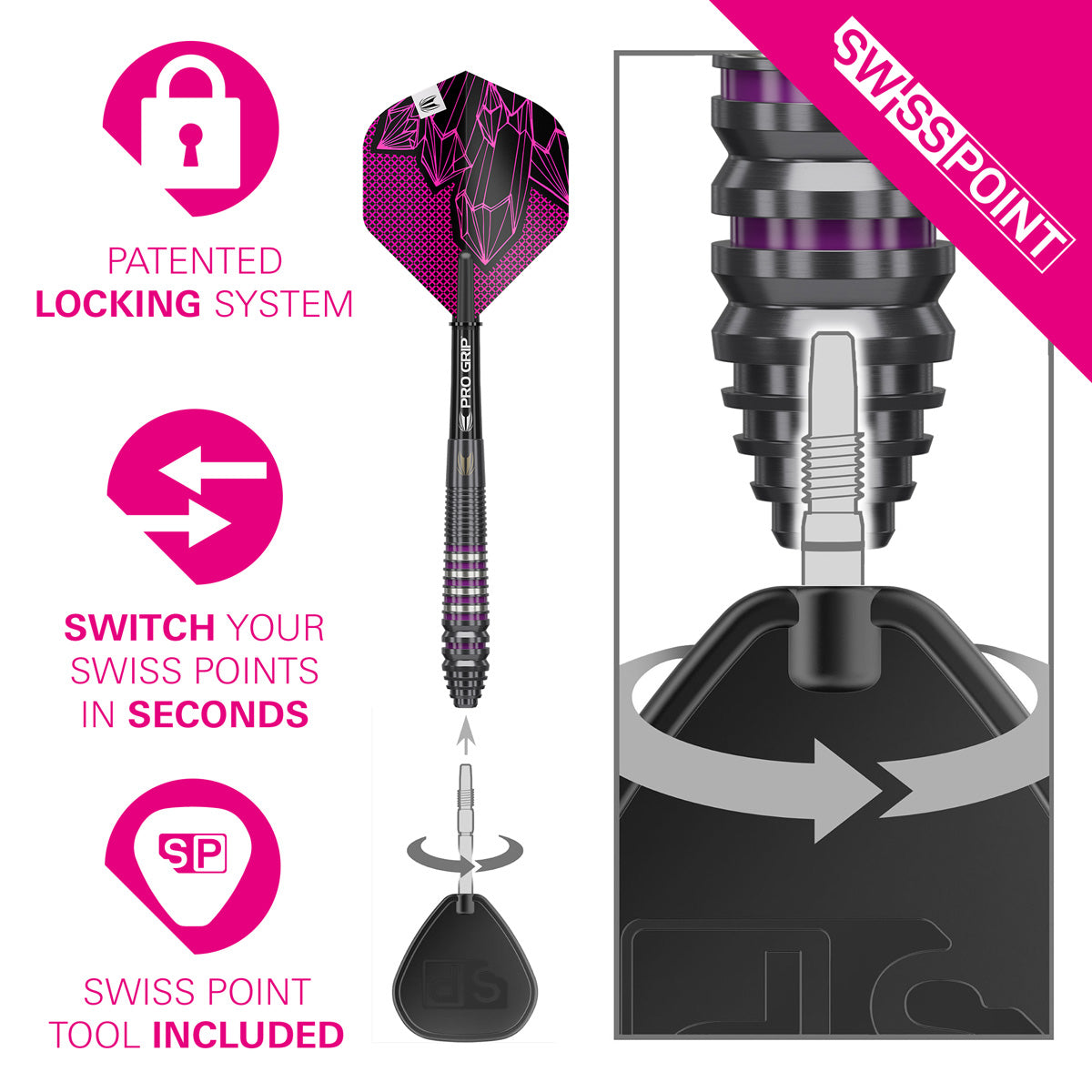 Target Lorraine Winstanley G2 90% Tungsten SP Steel Tip Darts