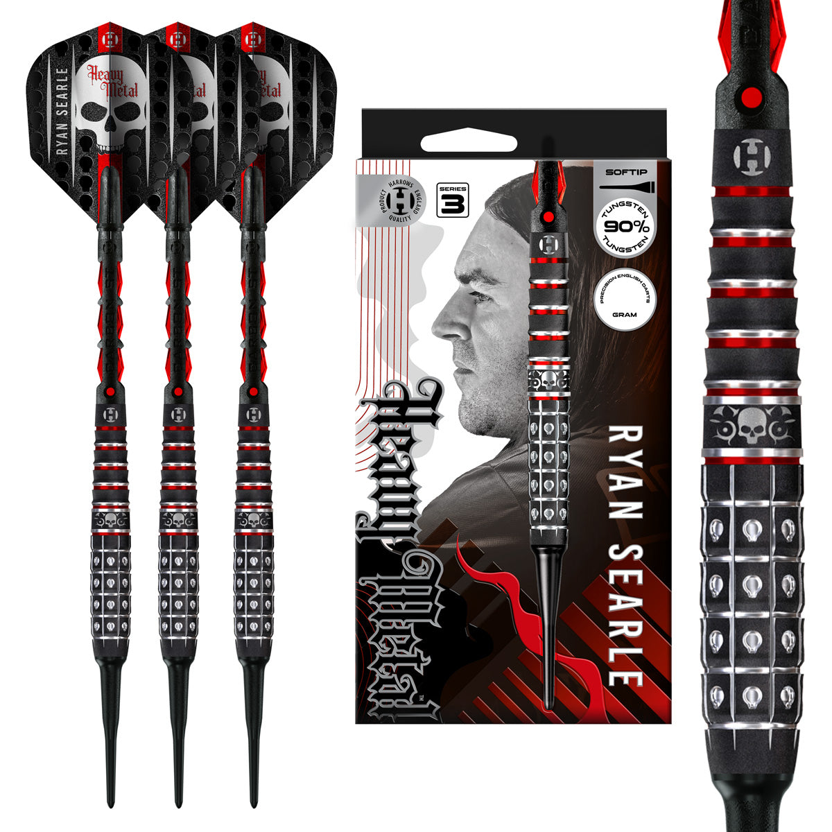 Harrows Ryan Searle Series 3 90% Tungsten Soft Tip Darts