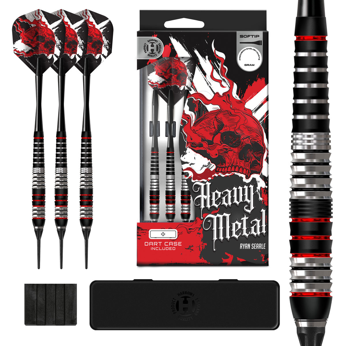 Harrows Heavy Metal Stainless Steel Soft Tip Darts
