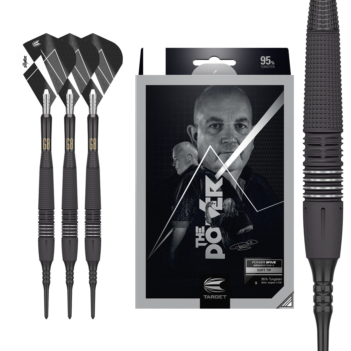 Phil Taylor Power 9five G8 95% Soft Tip Darts by Target