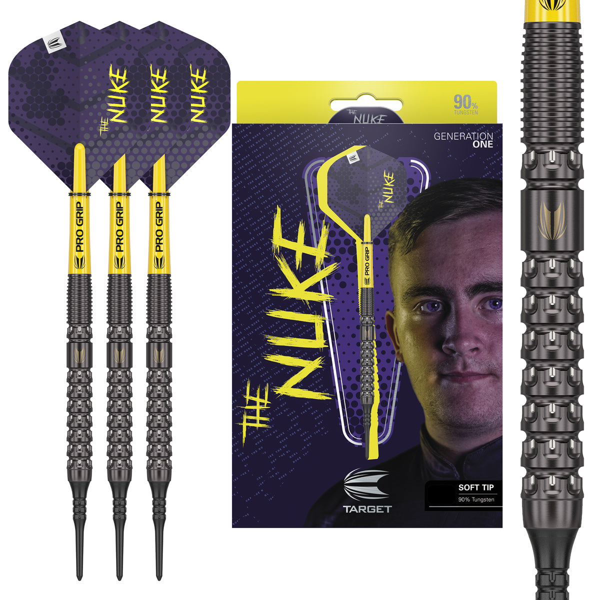 Luke Littler 90% Tungsten Soft Tip Darts by Target