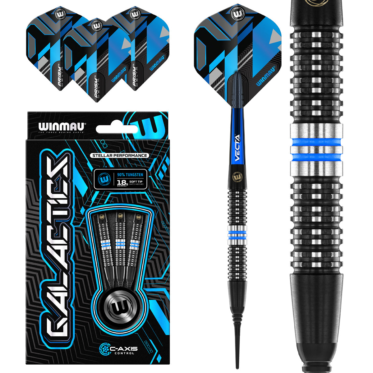 Galactics 90% Tungsten Soft Tip Darts by Winmau