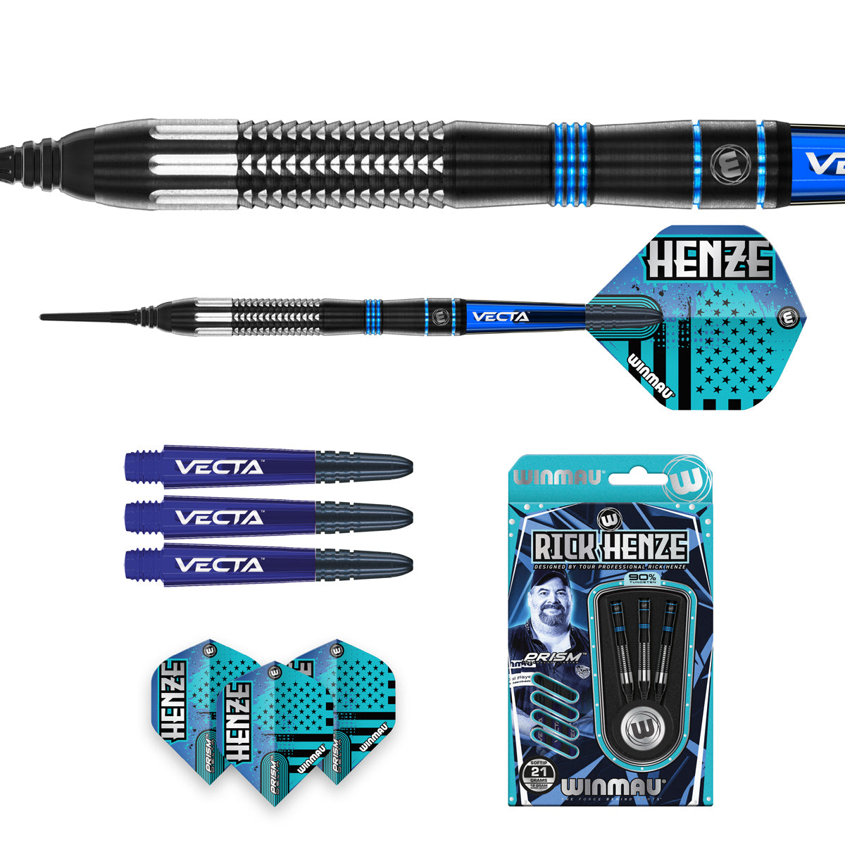 Rick Henze 90% Tungsten Soft Tip Darts by Winmau