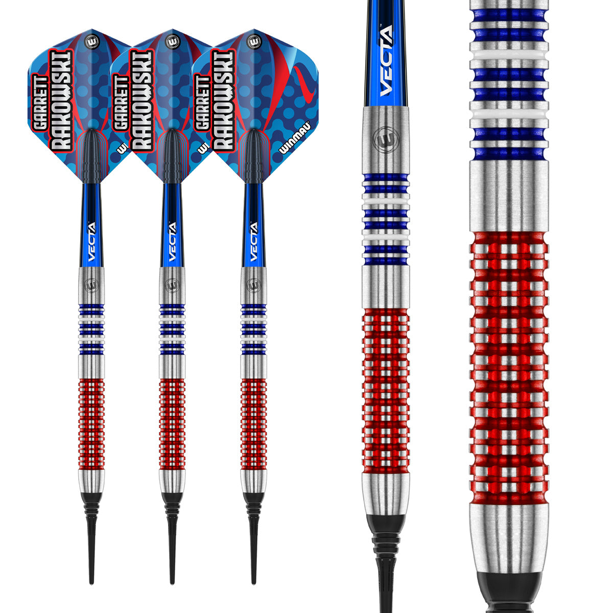 Garrett Rakowski 90% Tungsten Soft Tip Darts by Winmau