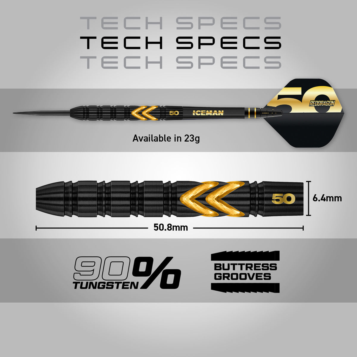 Red Dragon Gerwyn Price 50 Years Limited Edition 90% Tungsten Steel Tip Darts