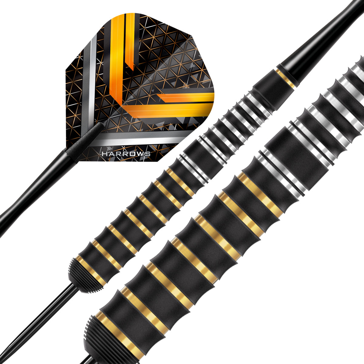Harrows Vulcan Brass Rubber-Coated Steel Tip Darts