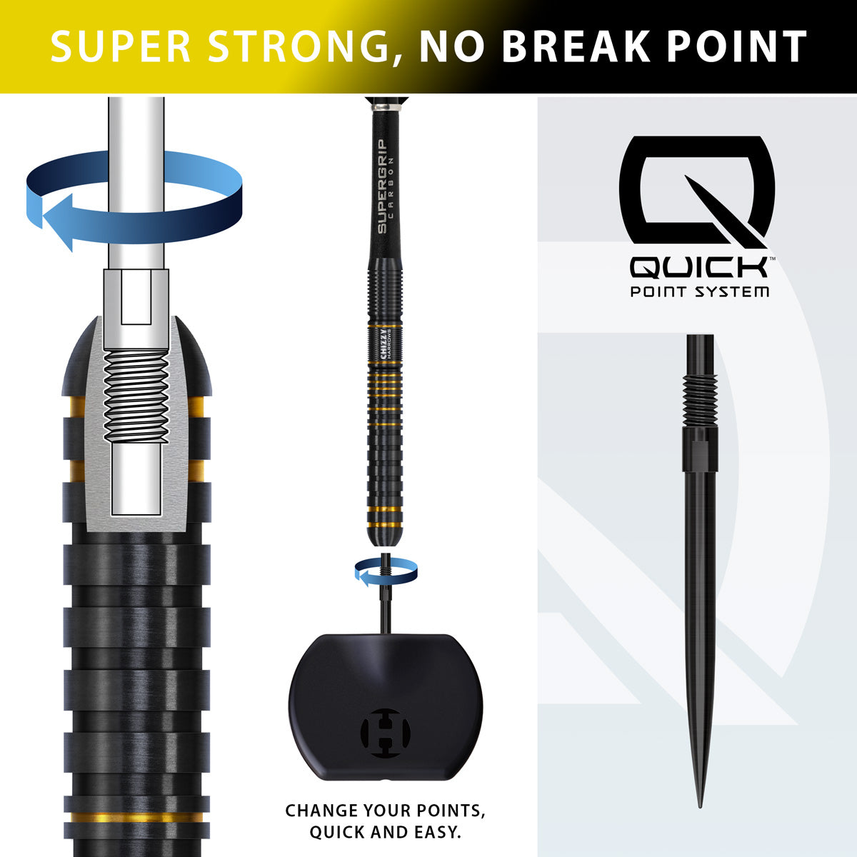 Harrows Dave Chisnall Chizzy Series 3 90% Tungsten QP Steel Tip Darts