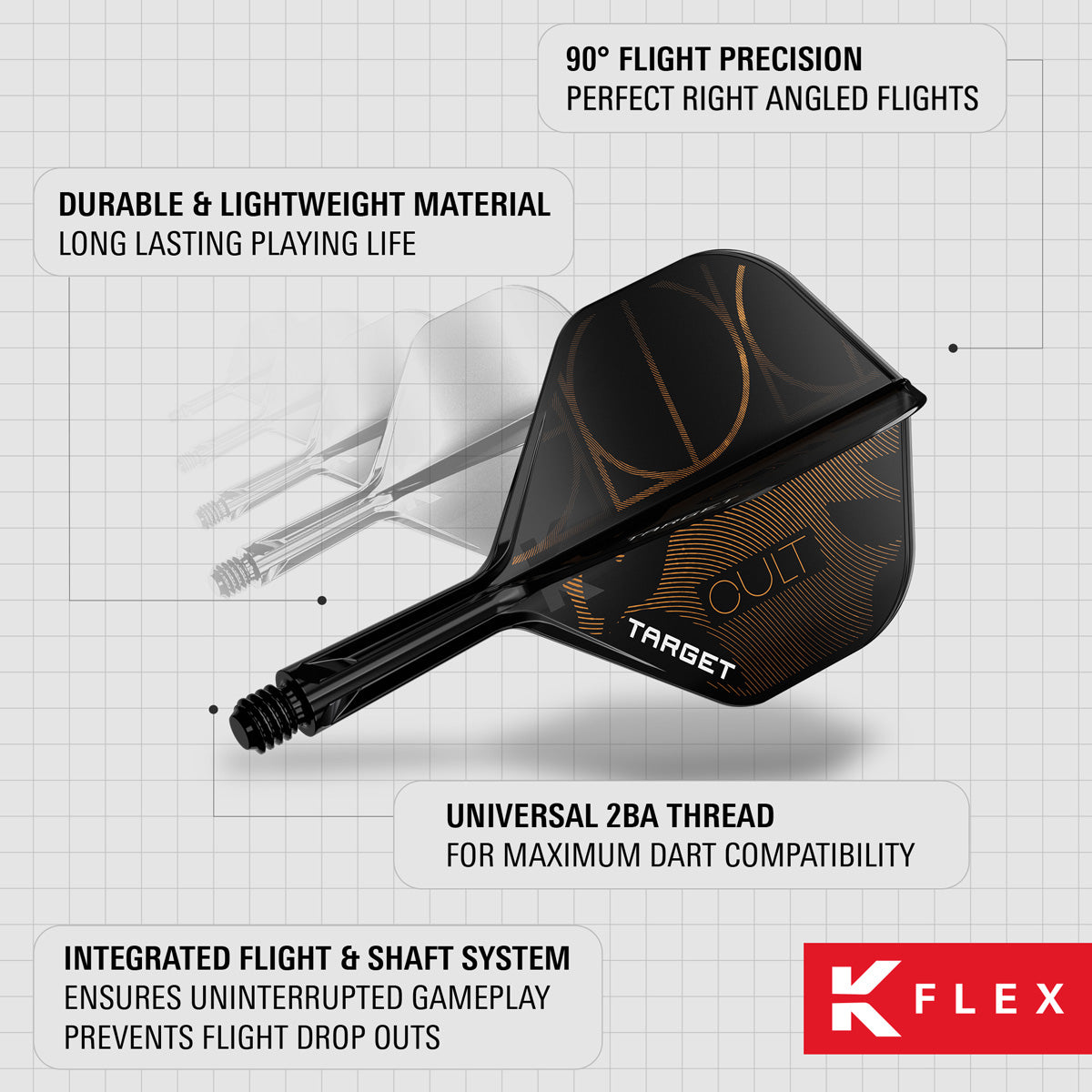 Target K-Flex Cult No2 One Piece Dart Flights