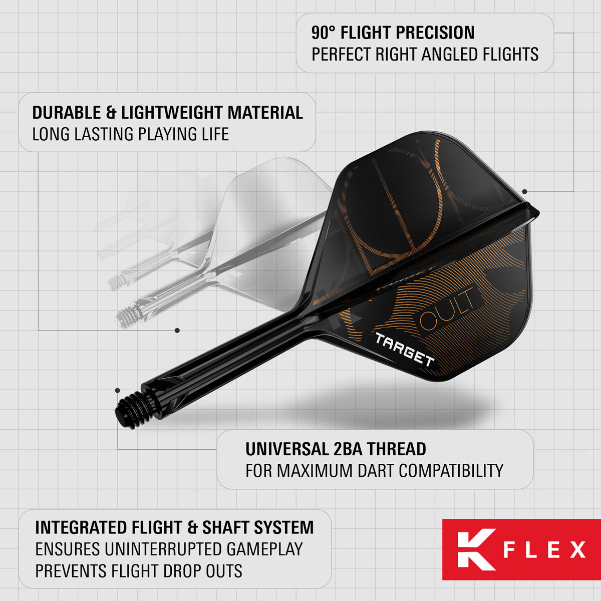 Target K-Flex Cult No2 One Piece Dart Flights