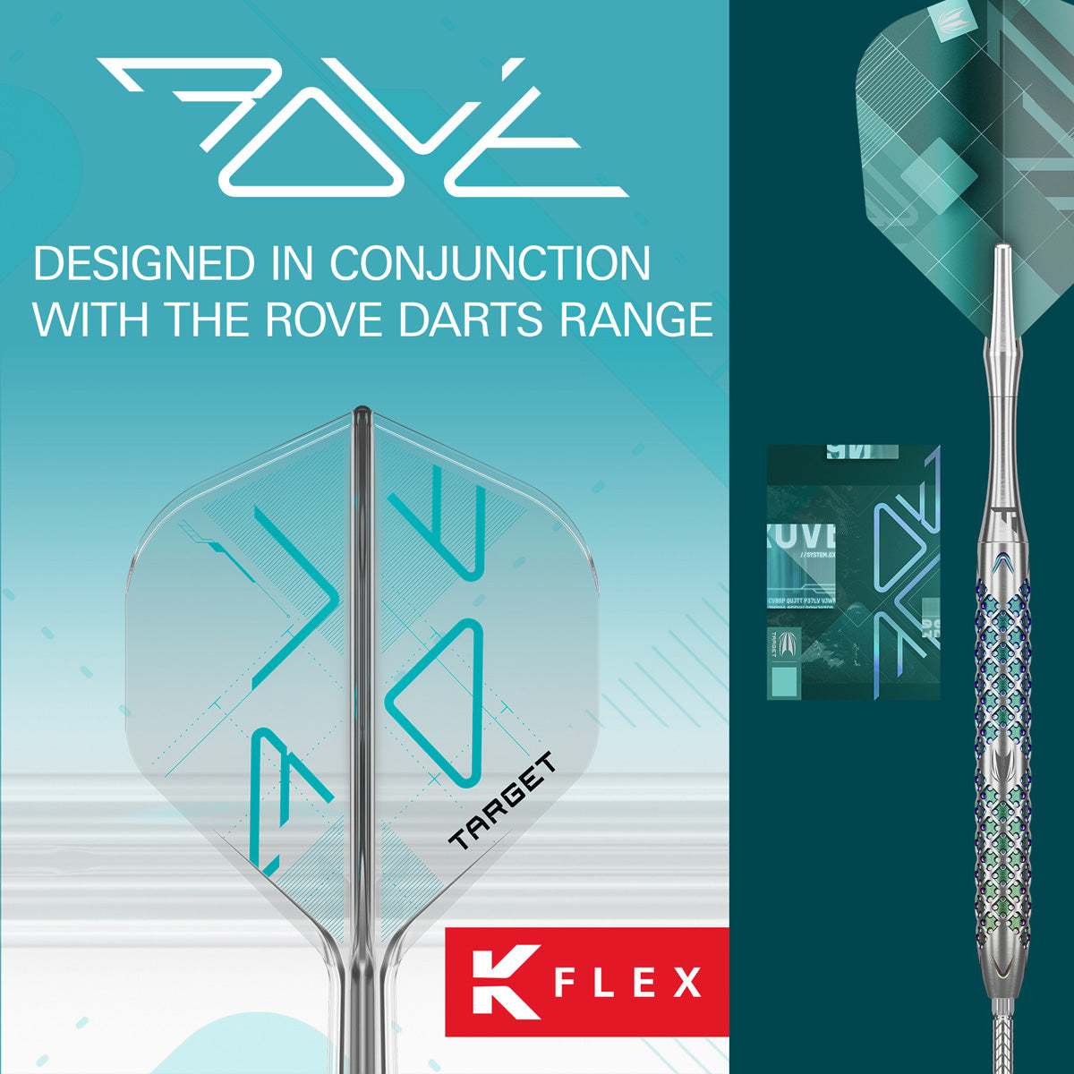 Target K-Flex Rove No2 One Piece Dart Flights