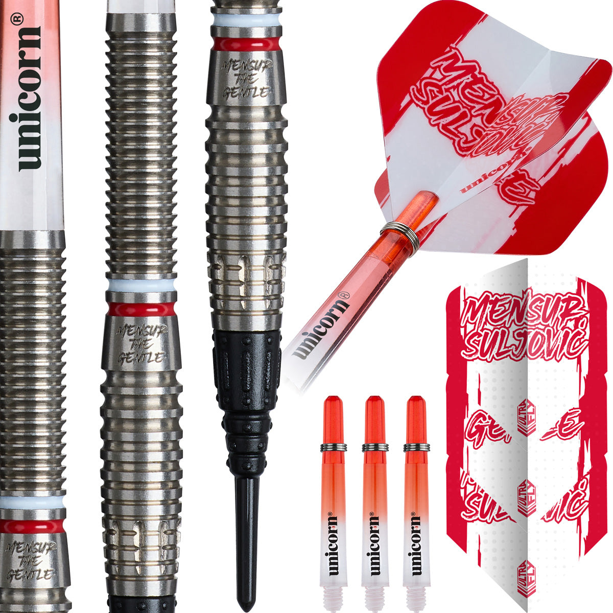 Unicorn Mensur Suljovic 80% Tungsten Soft Tip Darts