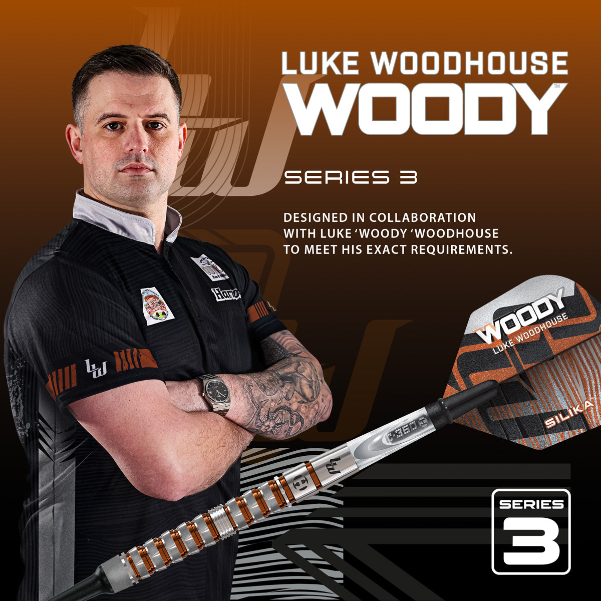 Harrows Luke Woodhouse Series 3 90% Tungsten Soft Tip Darts