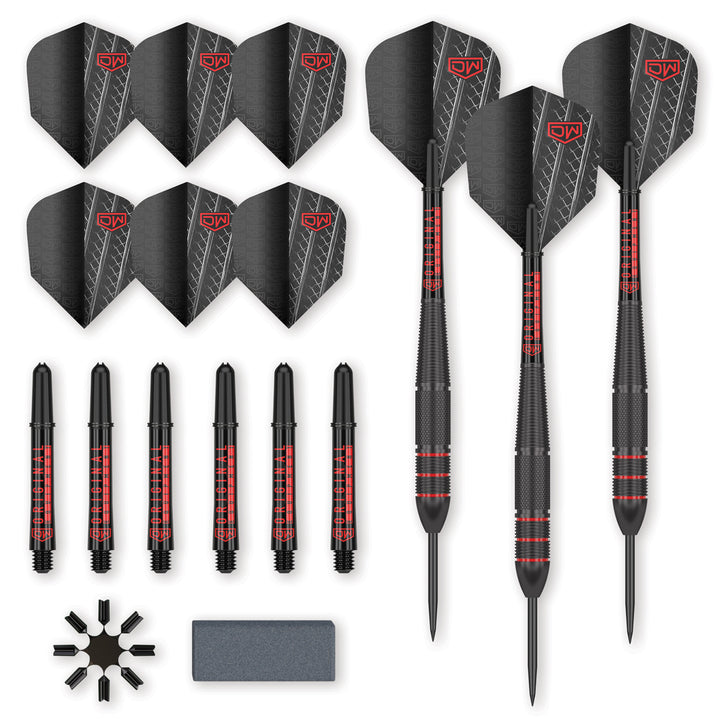 Charger Black Coated Brass Steel Tip Darts by DW
