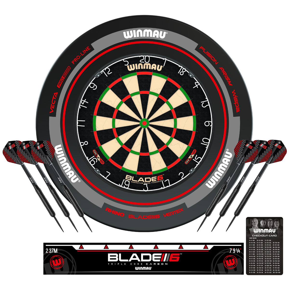 Winmau Blade 6 Dartboard & Surround Bundle