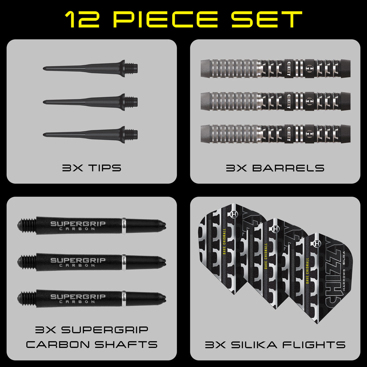 Harrows Dave Chisnall Chizzy Series 4 90% Tungsten Soft Tip Darts