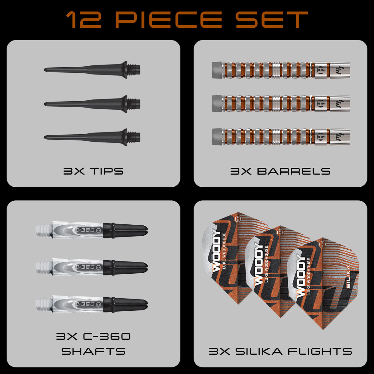 Harrows Luke Woodhouse Series 3 90% Tungsten Soft Tip Darts