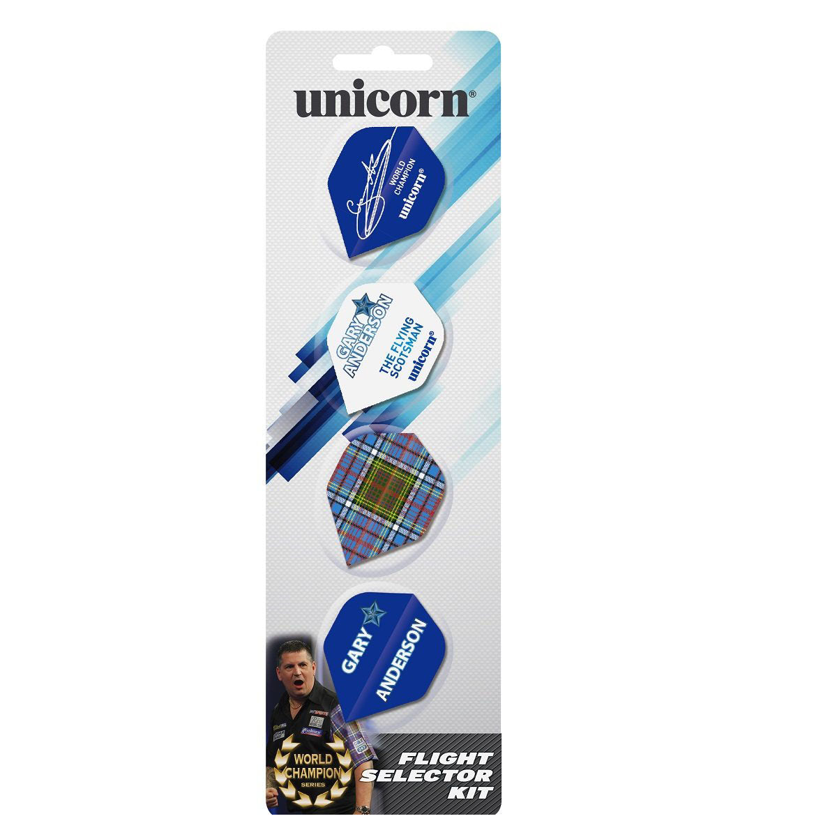 Unicorn Gary Anderson Authentic Flight Selector Kit Dart Flights