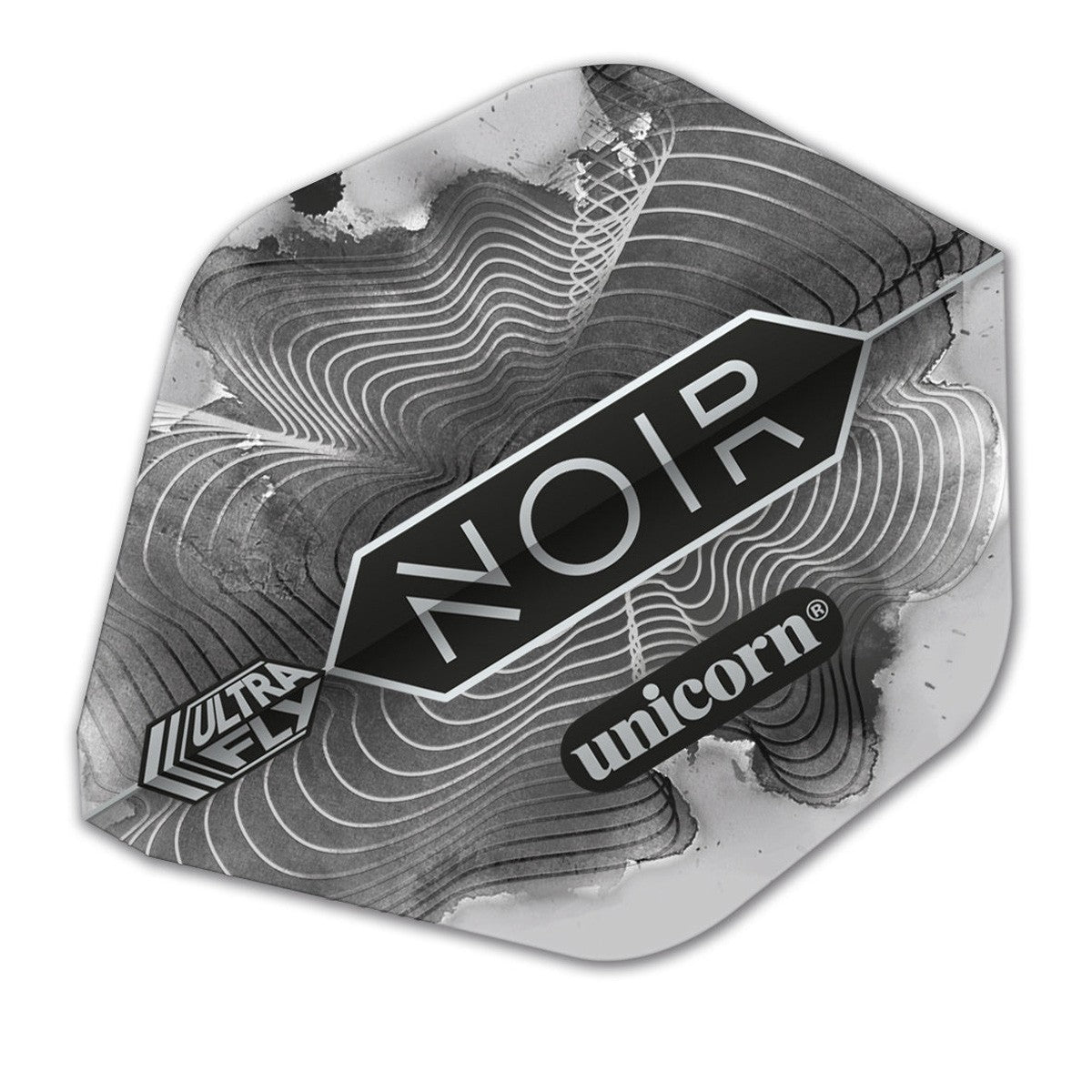 Ultrafly 75 Micron AR1 Shape Noir Organic Dart Flights by Unicorn