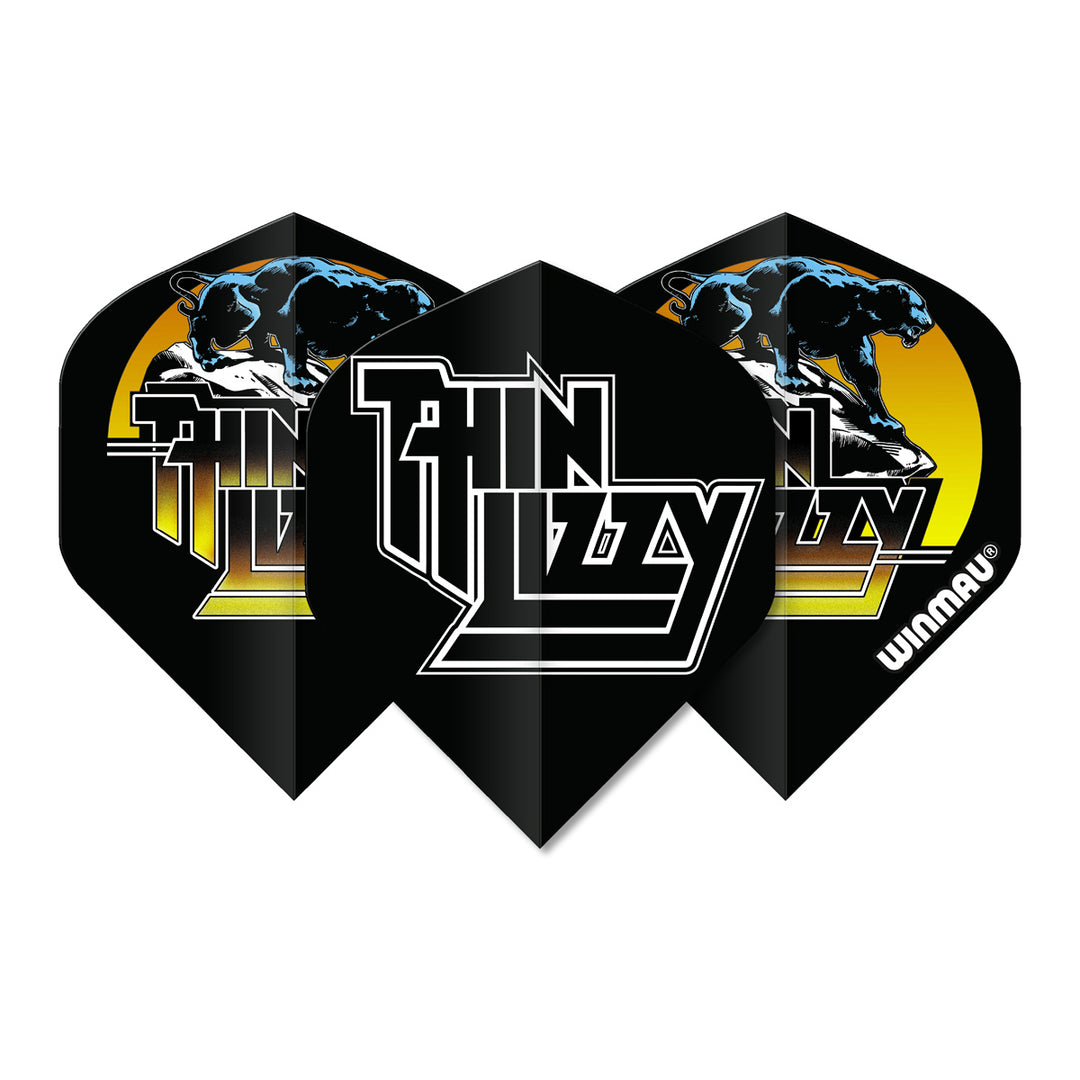 Rock Legends Thin Lizzy Black Dart Flights by Winmau