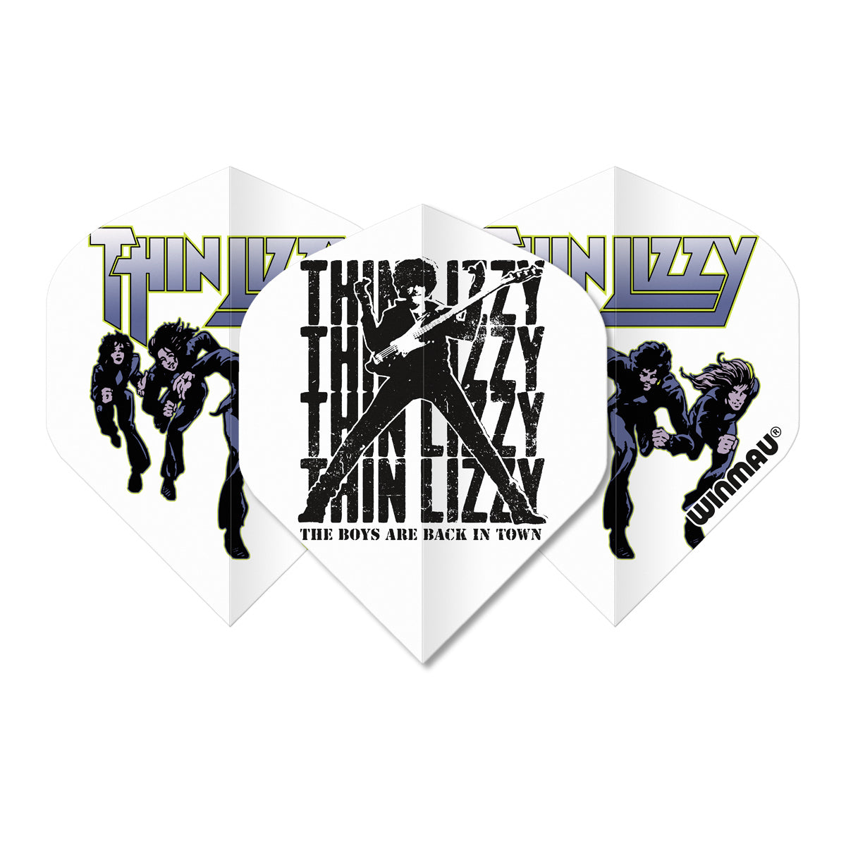 Rock Legends Thin Lizzy White Dart Flights by Winmau