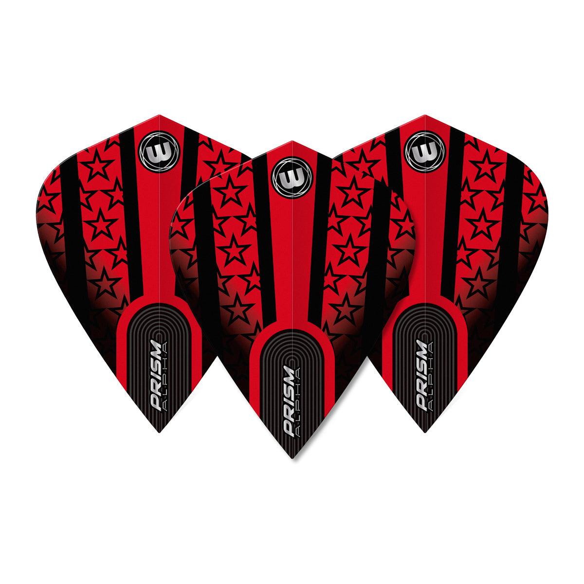 Prism Alpha Red & Black Stars Kite Flight by Winmau