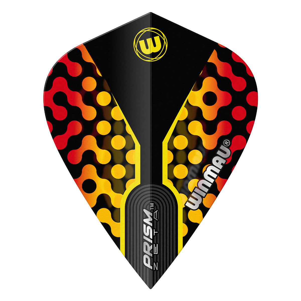 Prism Zeta Black, Yellow & Red Kite Flight by Winmau