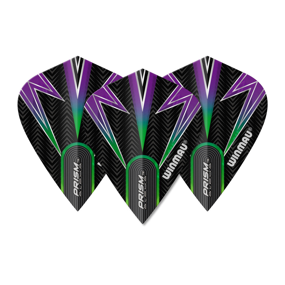 Prism Alpha Black, Green & Purple Kite Flight by Winmau