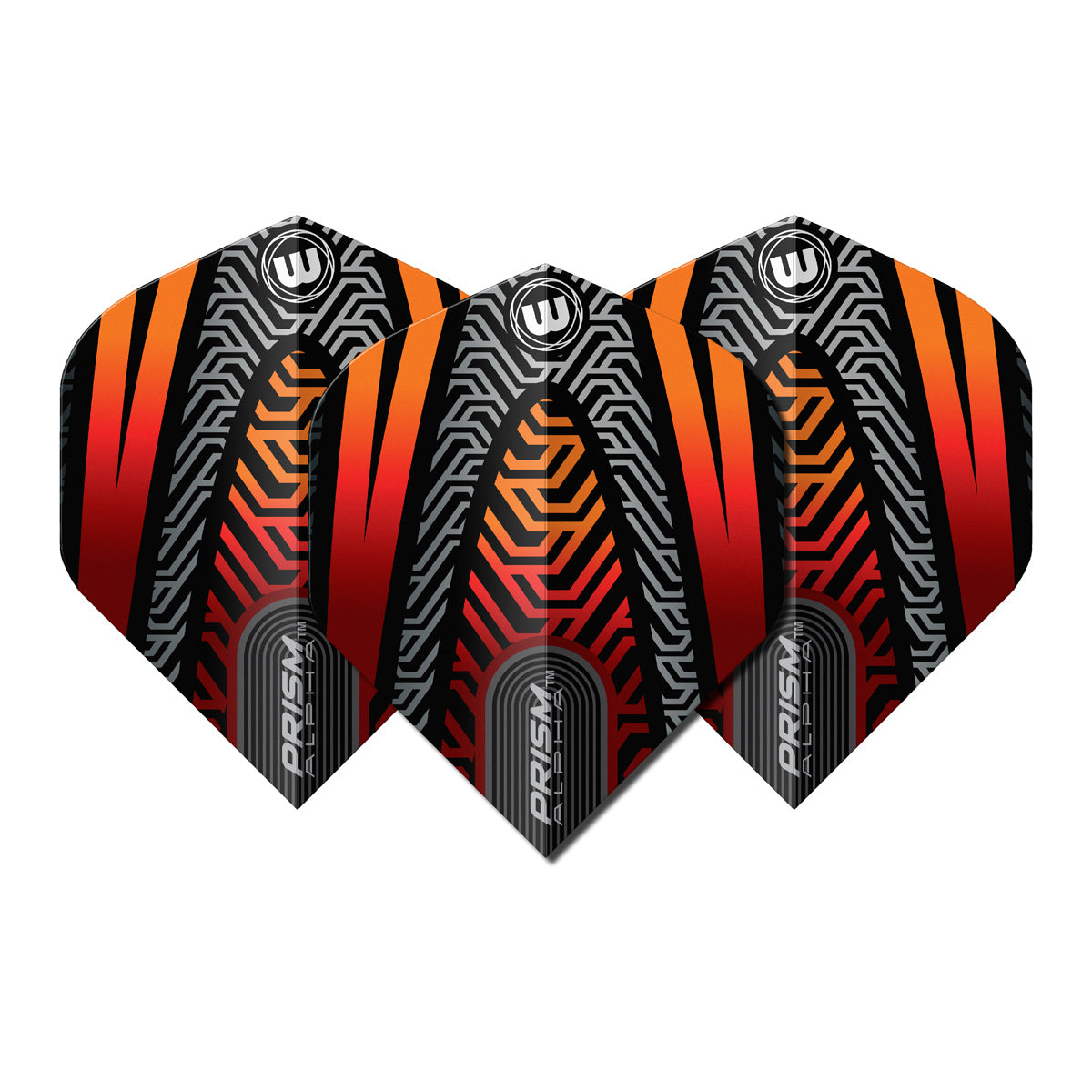 Prism Alpha Black & Orange No2 Dart Flights by Winmau