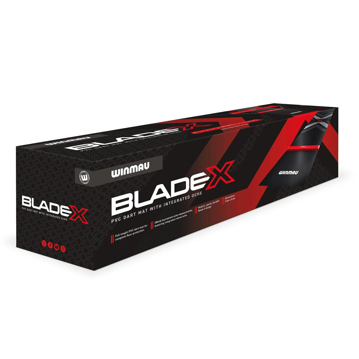 Winmau Blade X Pro Zone PVC Dart Mat & Integrated Oche