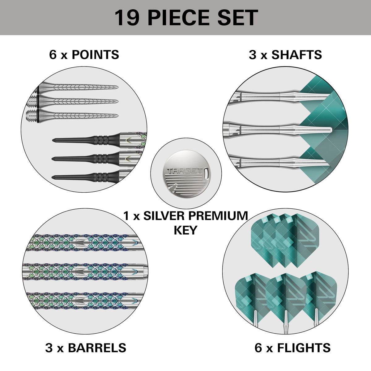 Rove 10 90% Tungsten Soft Tip Darts by Target