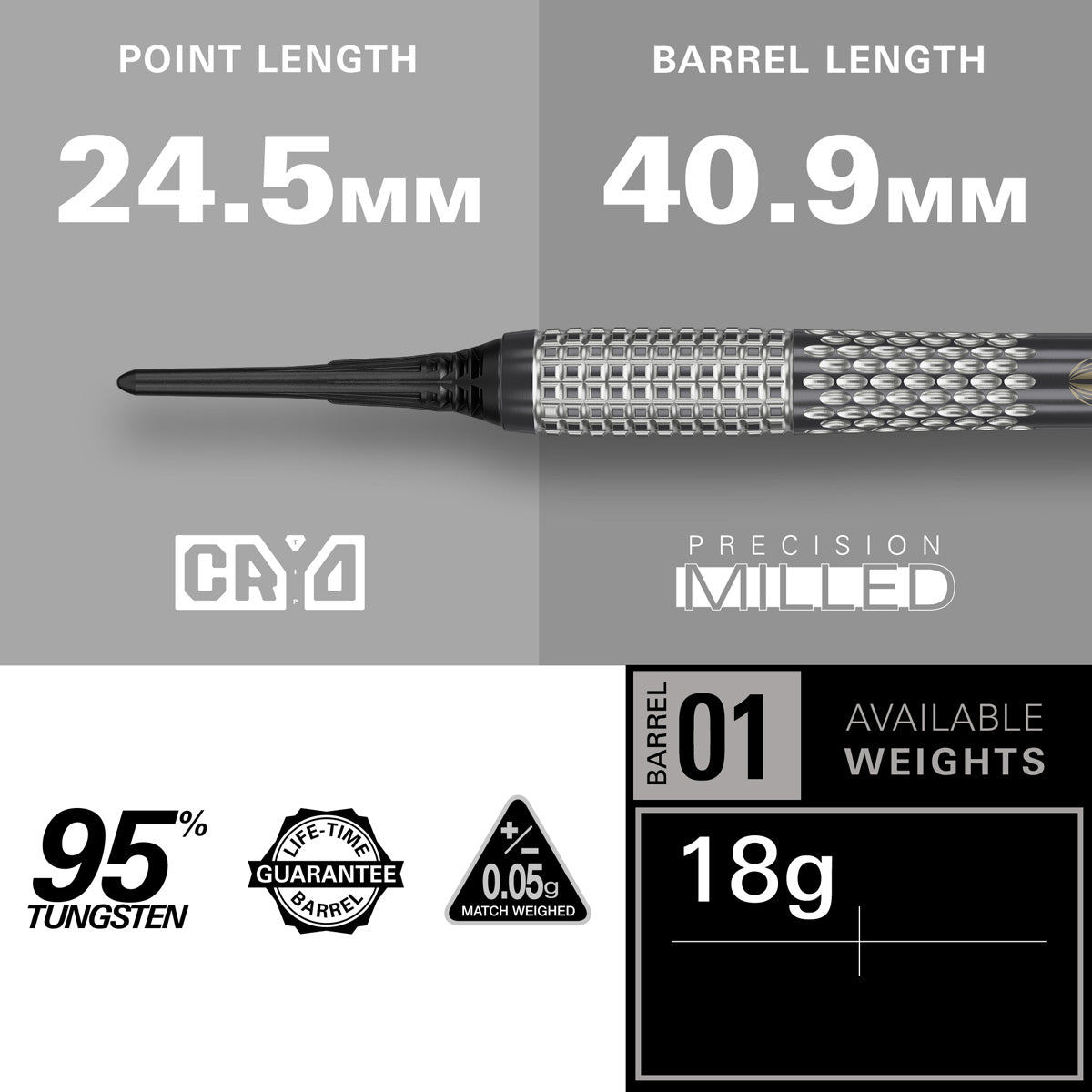 Target Stephen Bunting G5 Void 95% Tungsten Soft Tip Darts