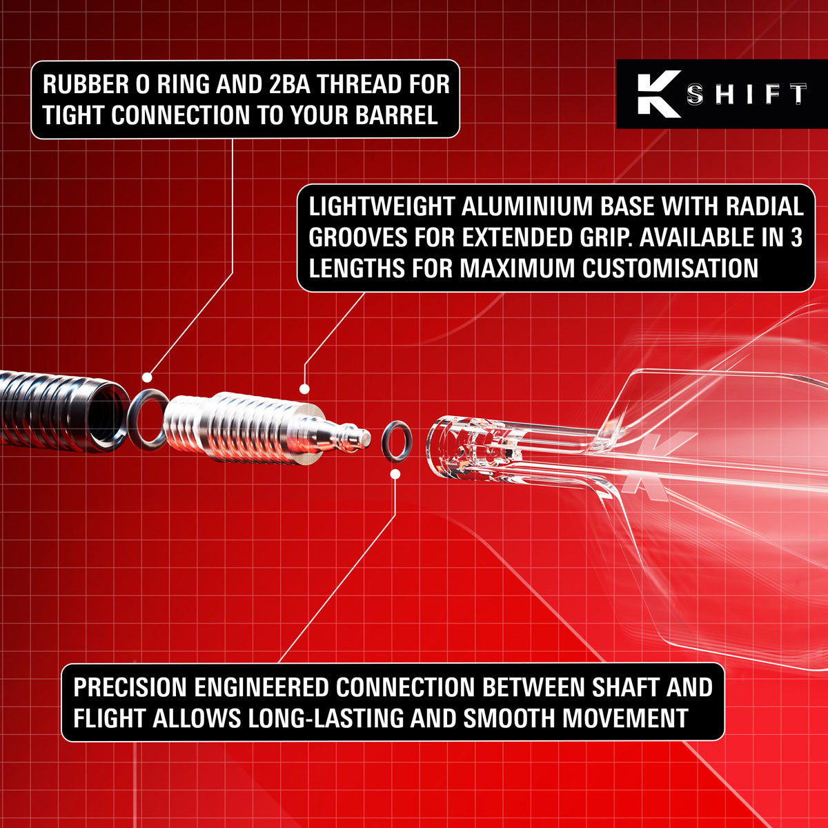 Target K-Shift White No2 Integrated Flights & Shafts