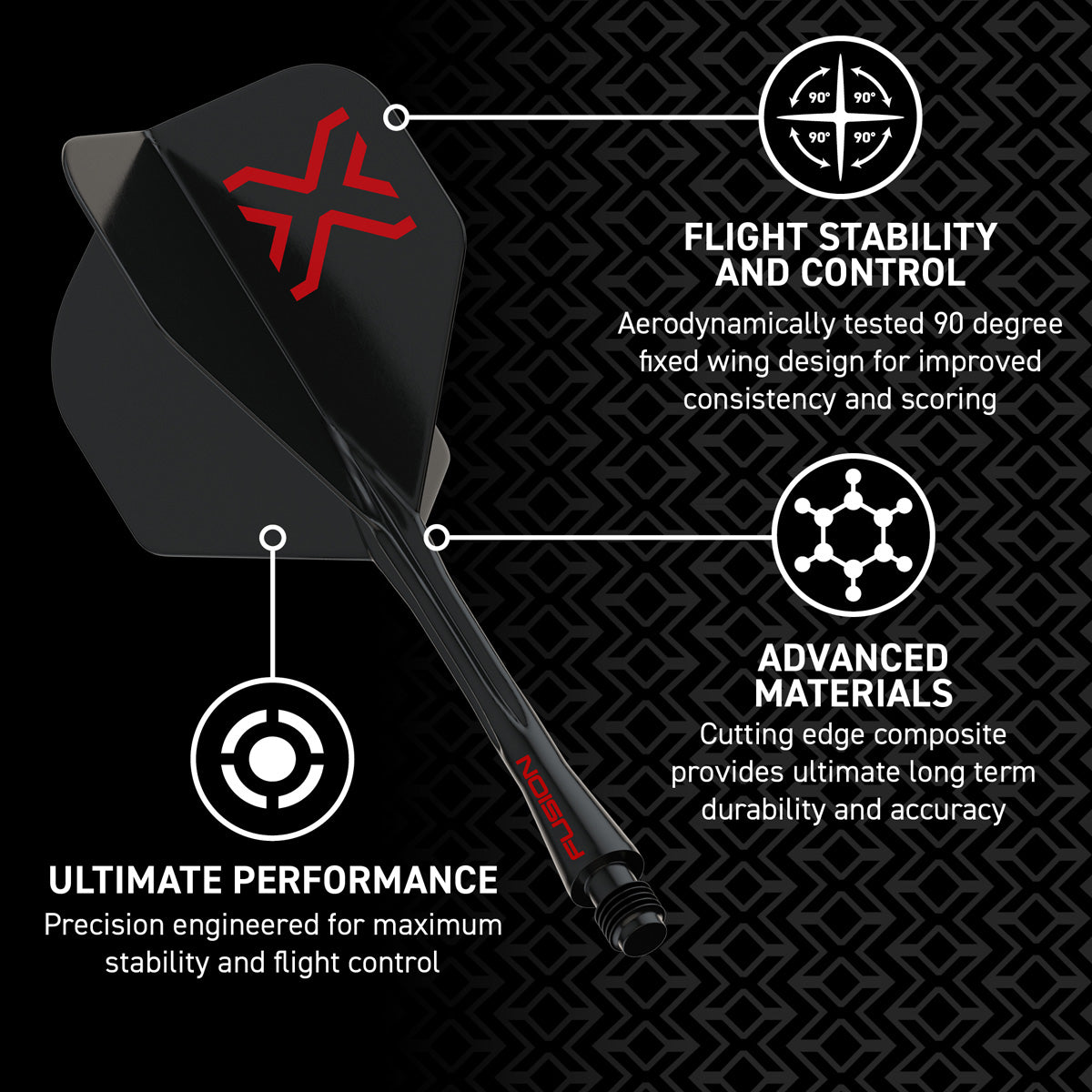 Winmau Blade X Fusion Integrated Flights & Shafts