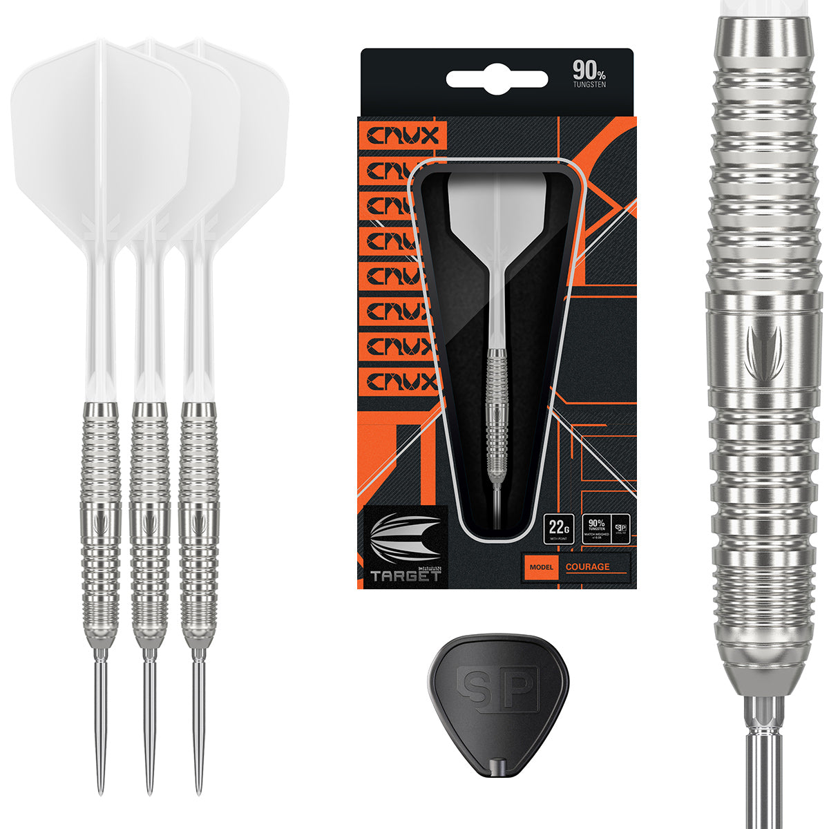 Crux JPN Courage 90% Tungsten SP Steel Tip Darts by Target Japan