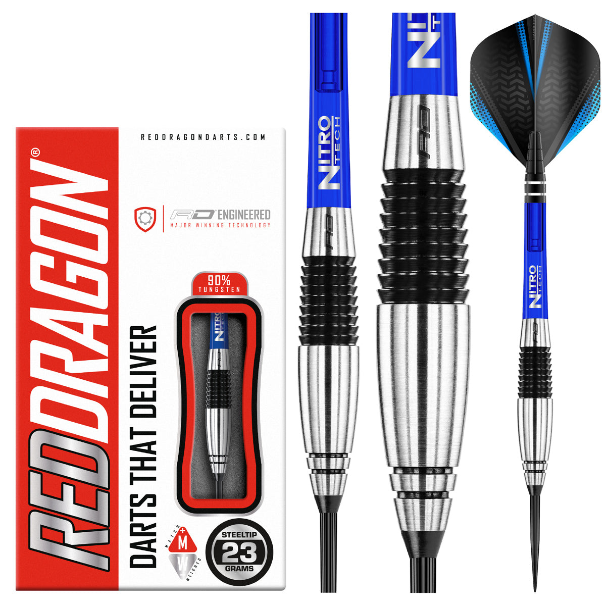 Cyclone 90% Tungsten Steel Tip Darts by Red Dragon