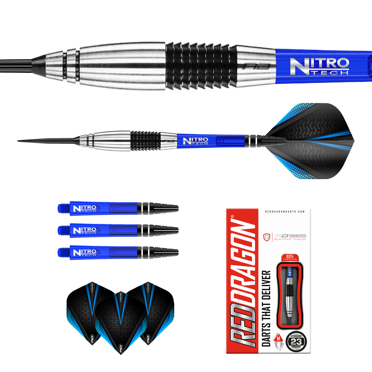 Cyclone 90% Tungsten Steel Tip Darts by Red Dragon