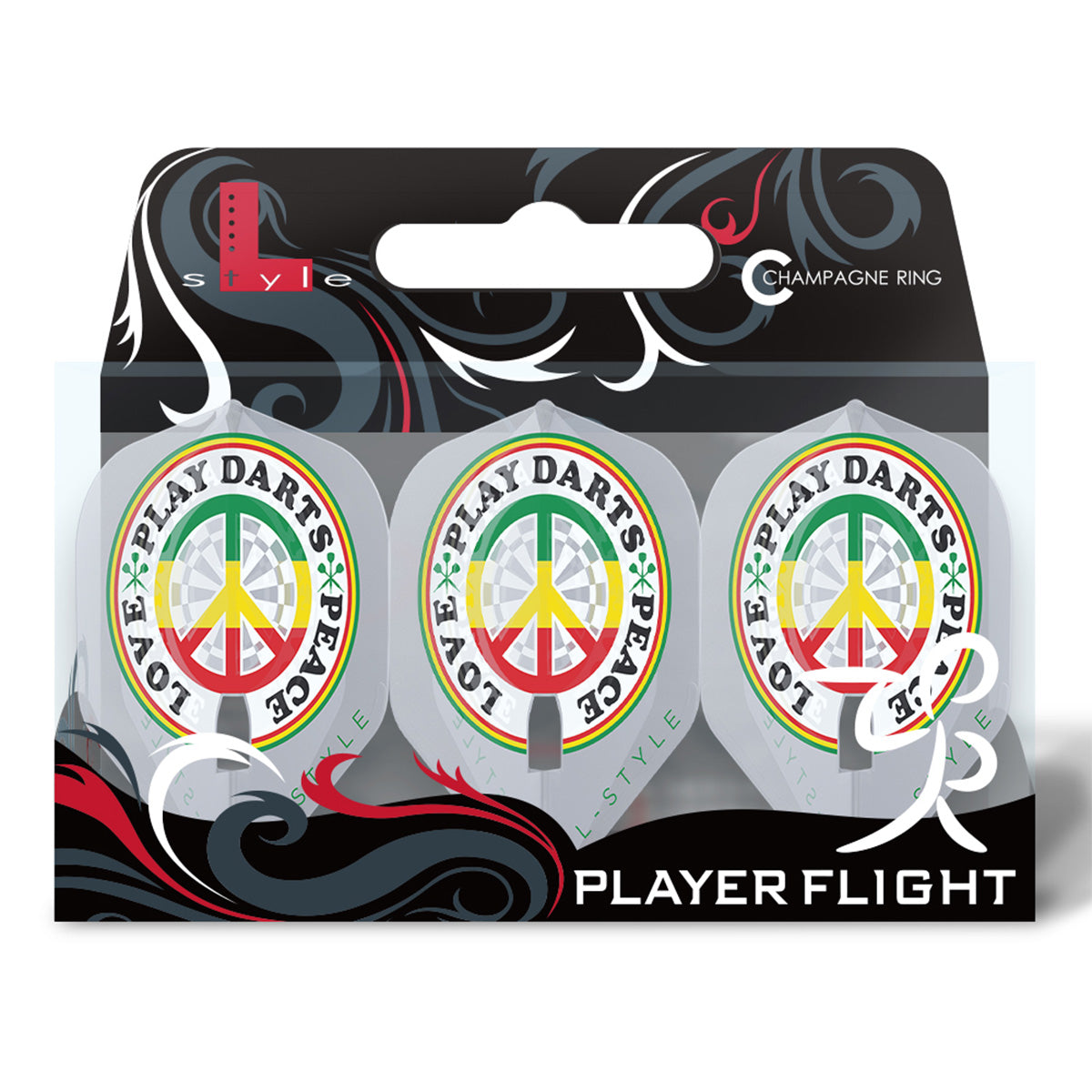 L-Style Deta Hedman V4 PRO Dart Flights Clea White L1 Standard