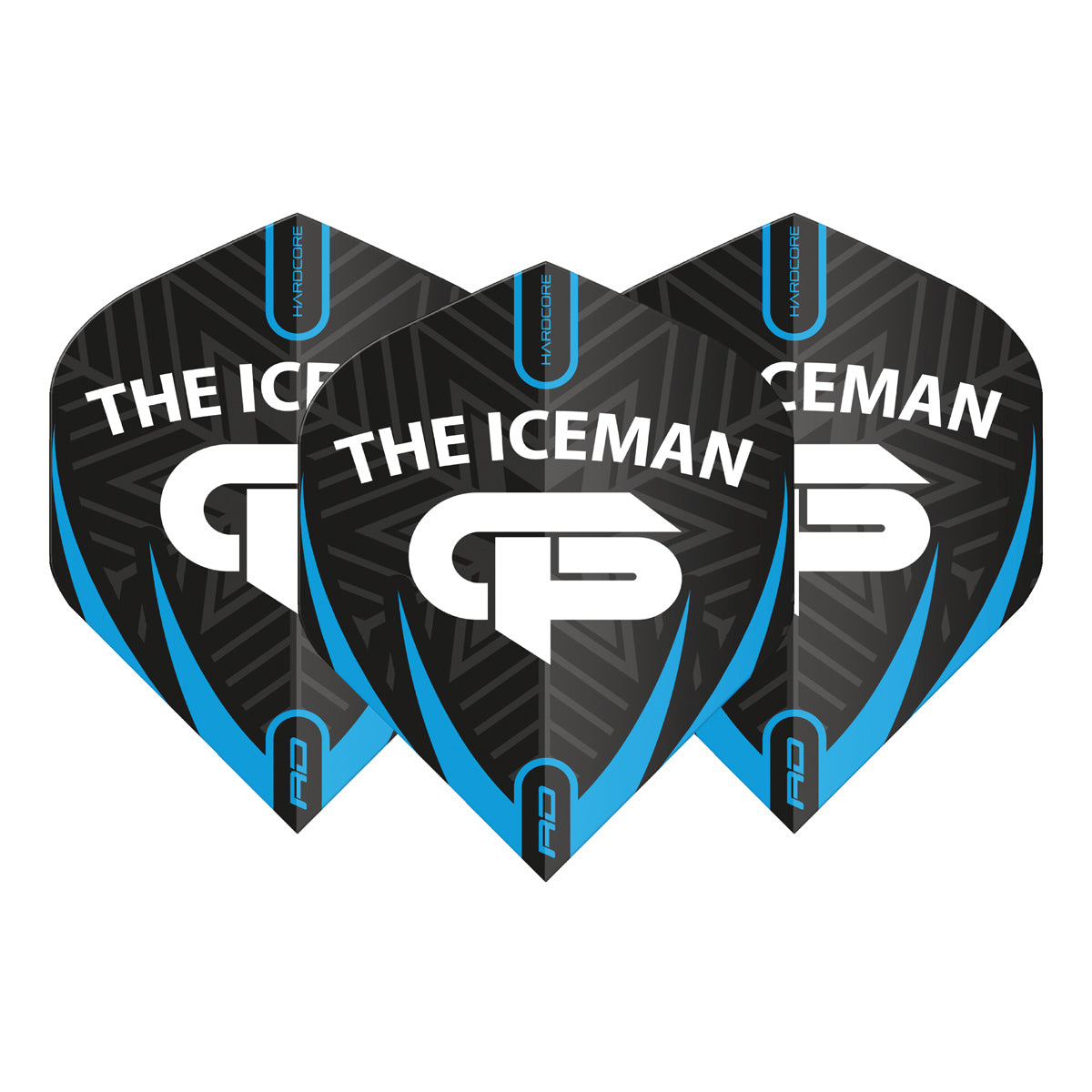 Hardcore Gerwyn Price Black, White & Grey Logo Standard Dart Flights by Red Dragon