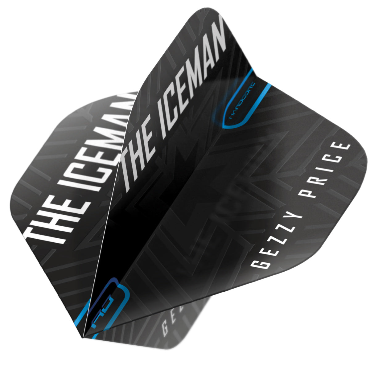 Hardcore Gerwyn Price Black & Grey Snowflake Logo Standard Dart Flights by Red Dragon