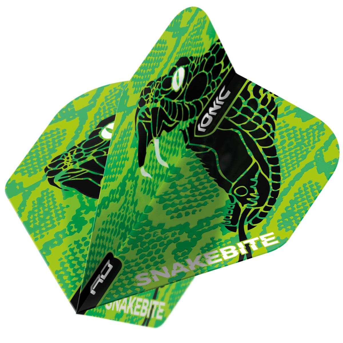 Hardcore Ionic Snakebite Green Head Standard Dart Flights by Red Dragon