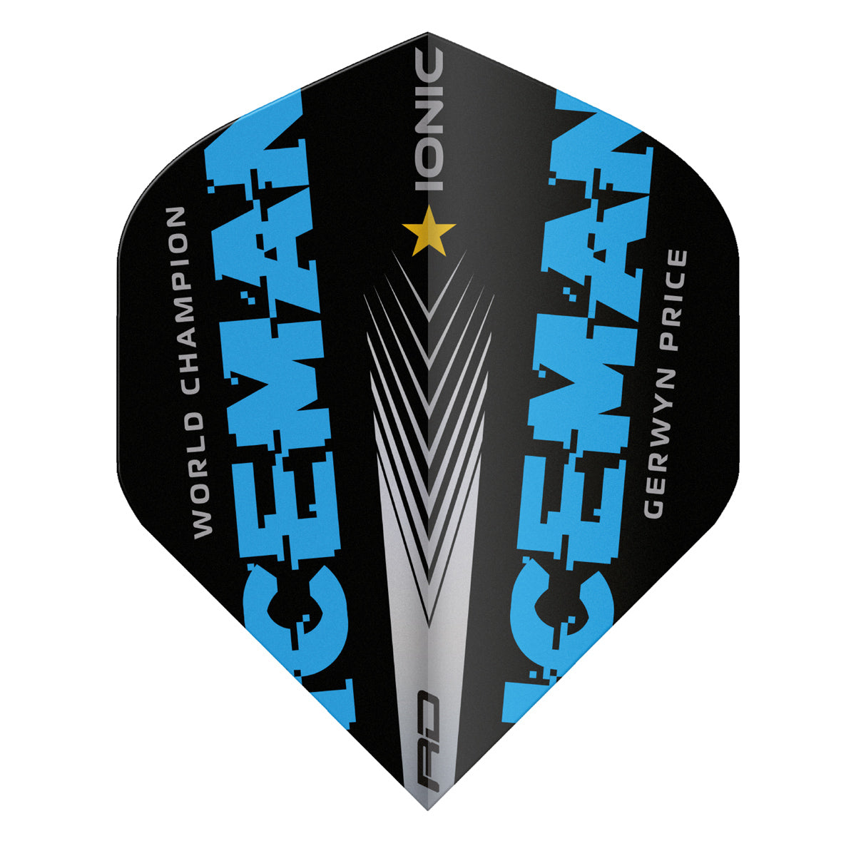 Hardcore Ionic Iceman World Champion Blue Edition Standard Dart Flights by Red Dragon