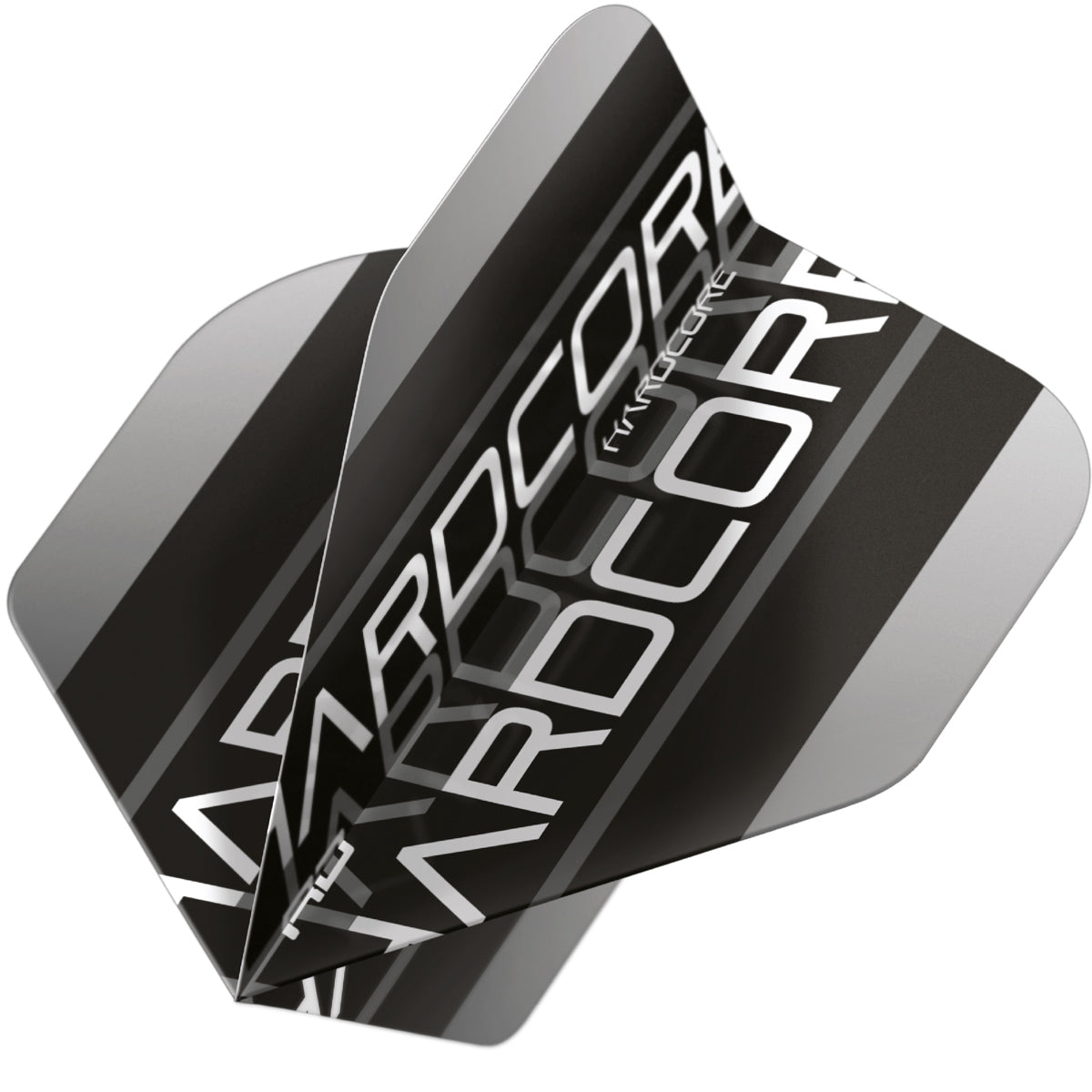 Hardcore XT Grey and Black Triple Standard Dart Flights by Red Dragon