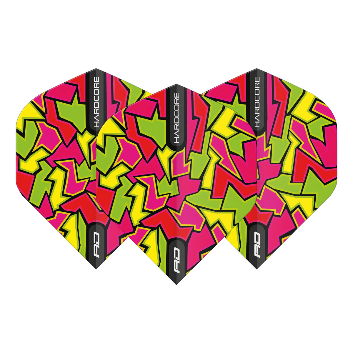Hardcore Radical Red Crackle Standard Dart Flights by Red Dragon