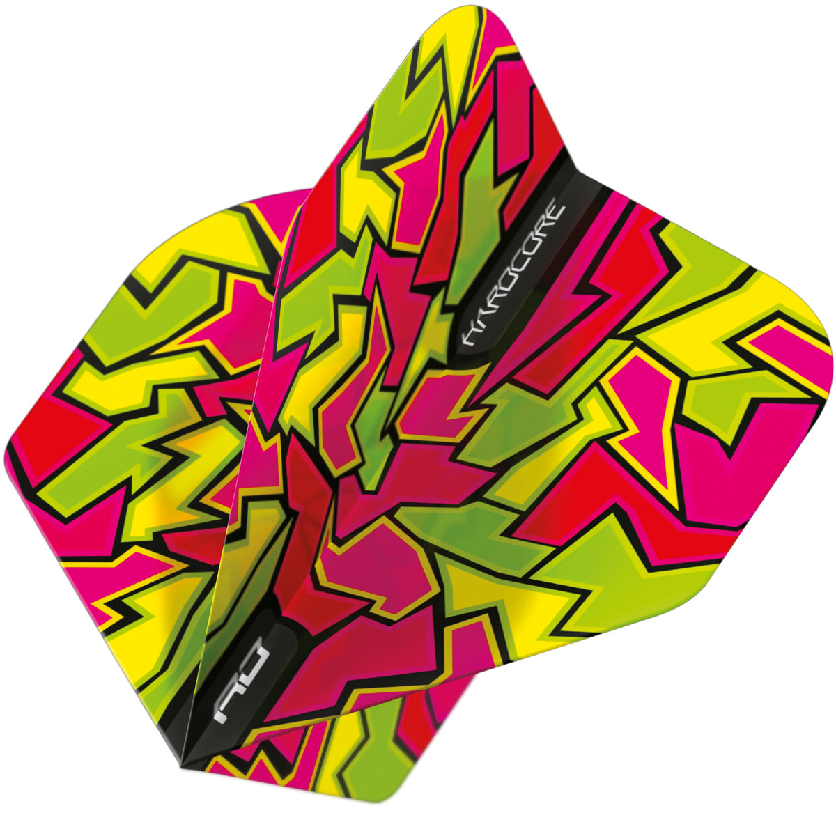 Hardcore Radical Red Crackle Standard Dart Flights by Red Dragon