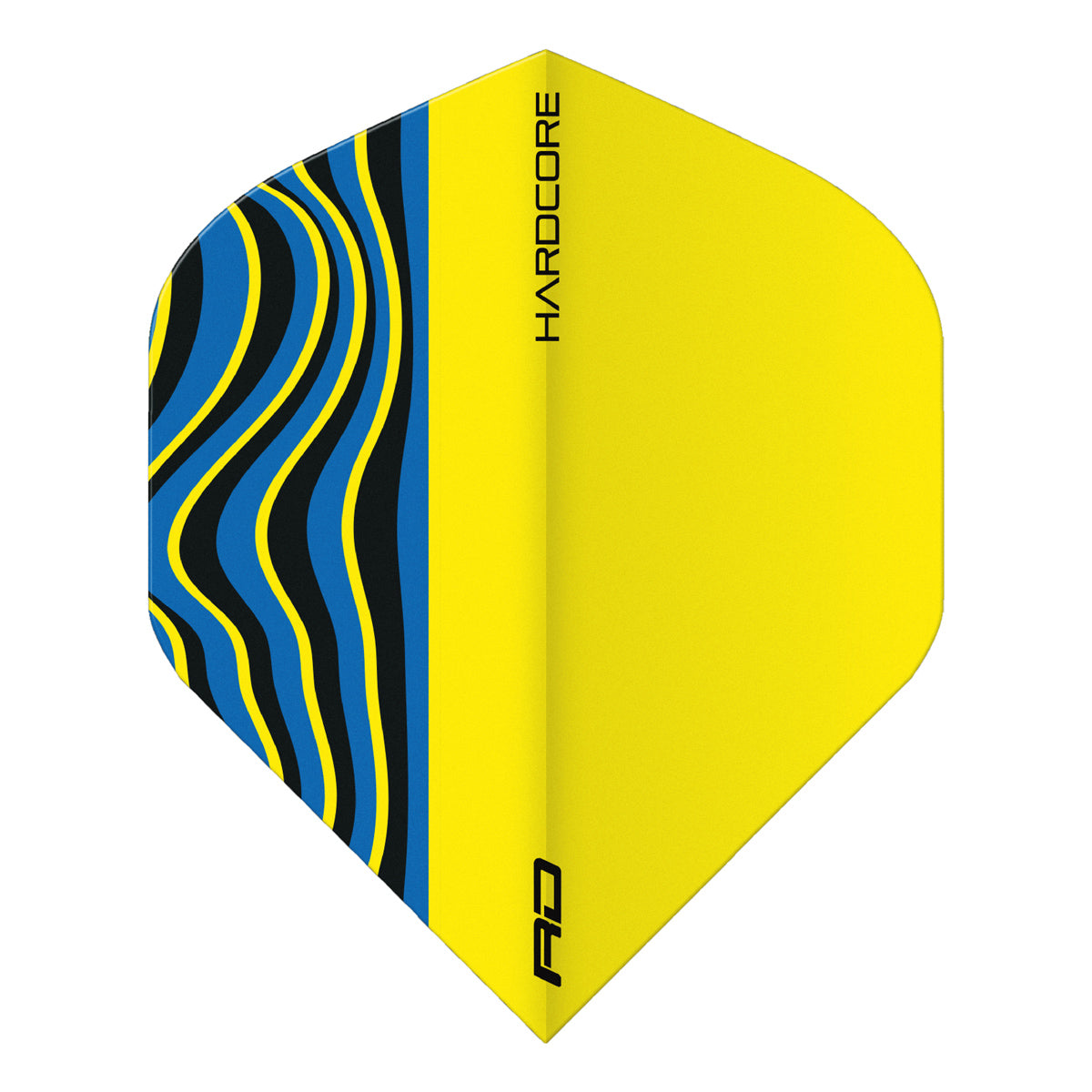 Hardcore Radical Yellow Wave Standard Dart Flights by Red Dragon