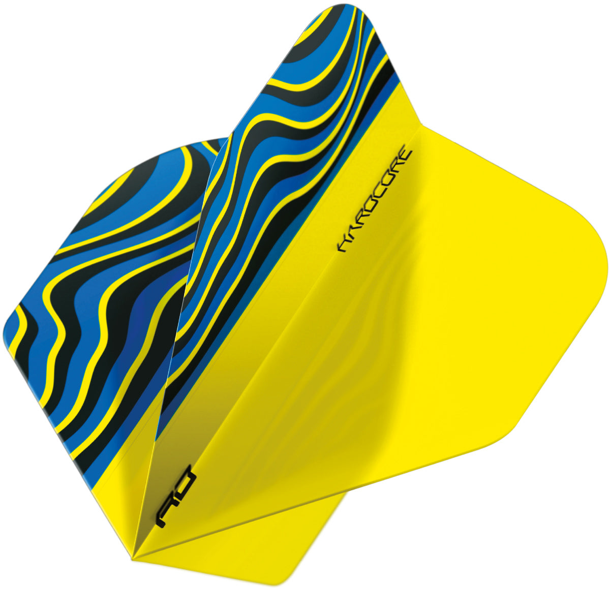 Hardcore Radical Yellow Wave Standard Dart Flights by Red Dragon