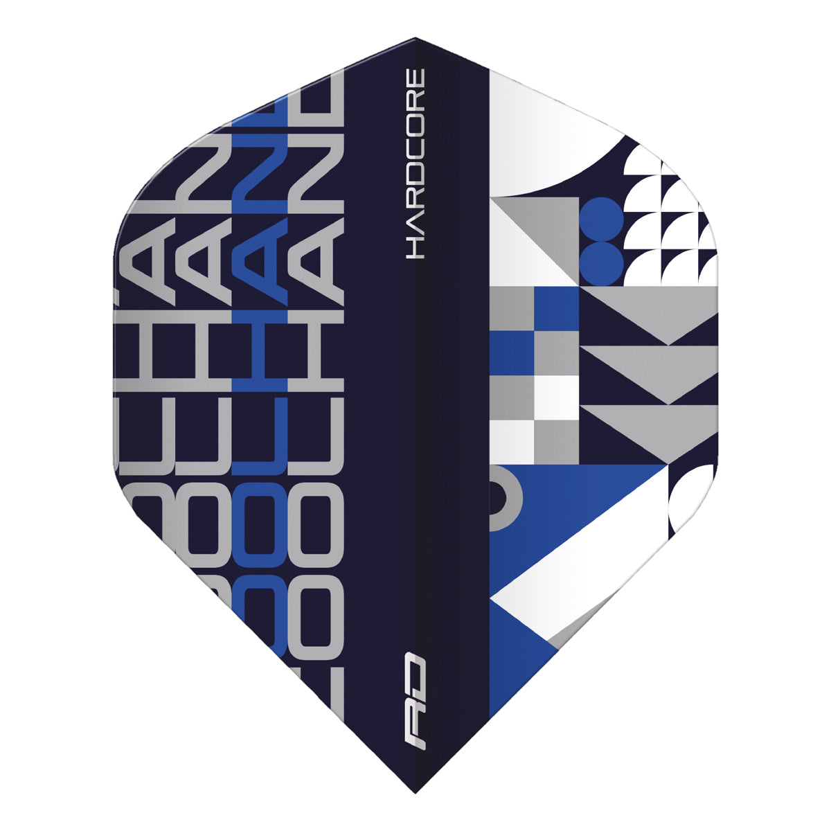 Hardcore Cool Hand Stack Black & Blue Standard Dart Flights by Red Dragon