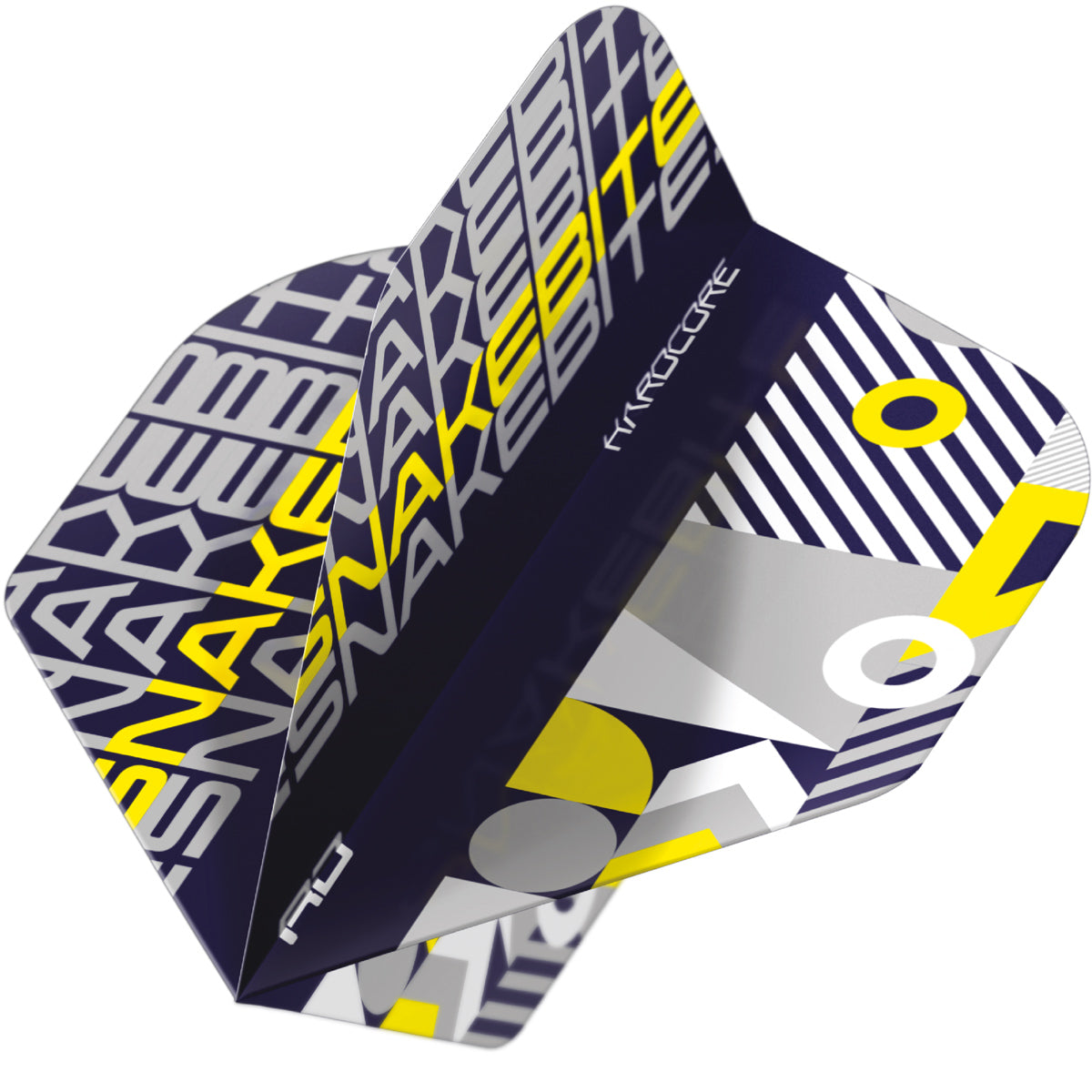 Hardcore Snakebite Stack Black & Yellow Standard Dart Flights by Red Dragon