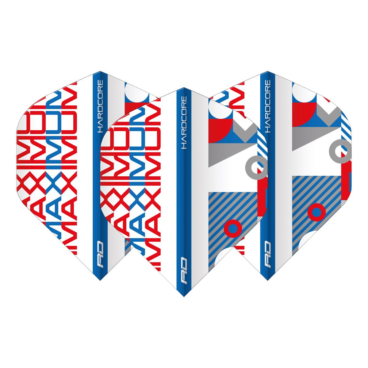 Hardcore Josh Payne Stack White & Blue Standard Dart Flights by Red Dragon